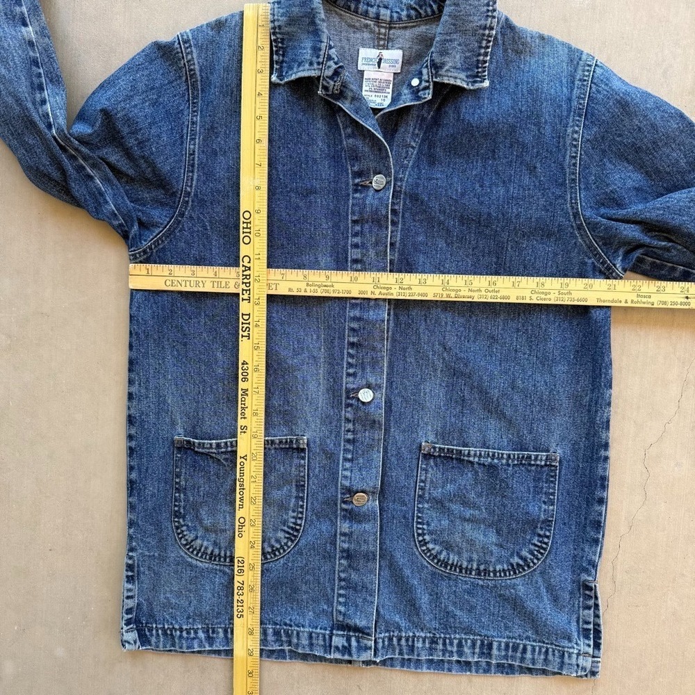 Vintage 90s French Dressing Denim Chore Jacket Womens 10 Jean Barn Coat Canada - Picture 6 of 8